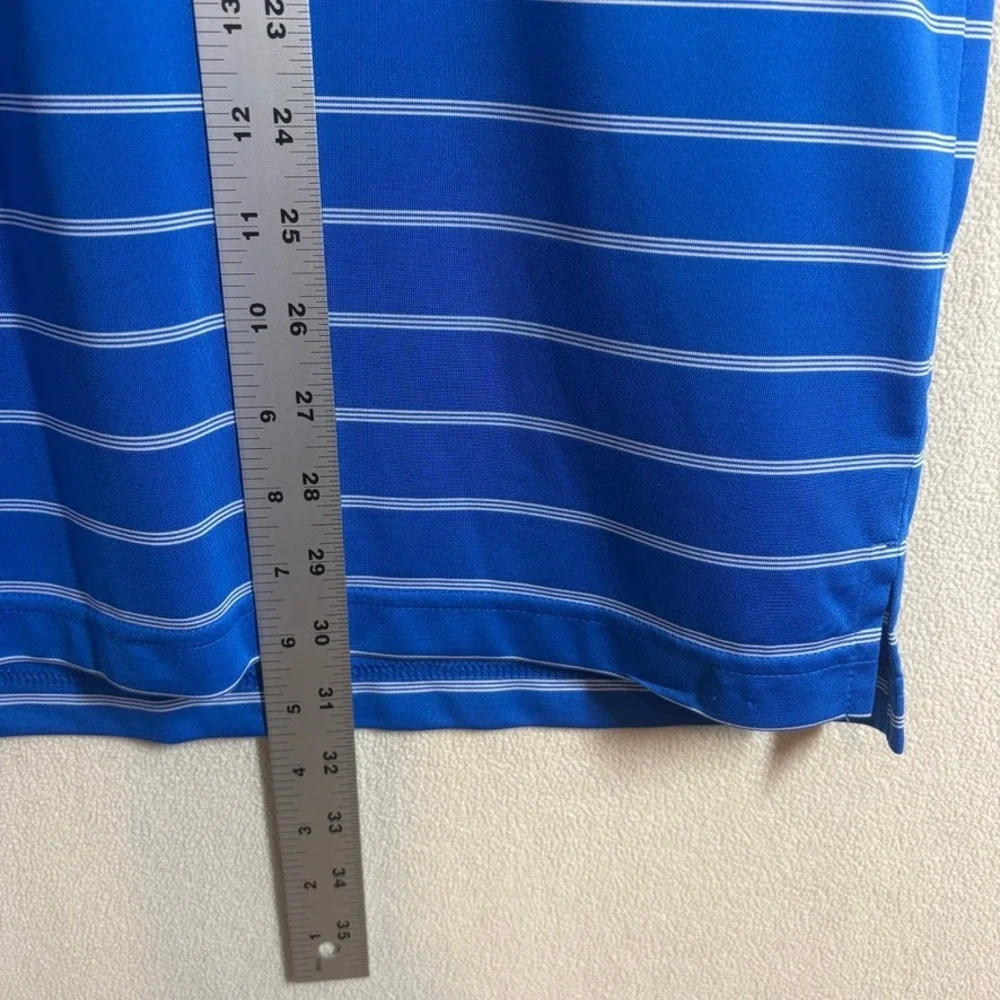 Adidas‎ Puremotion Mens Kansas Jayhawks KU Polo Golf Shirt Blue XL Athleisure